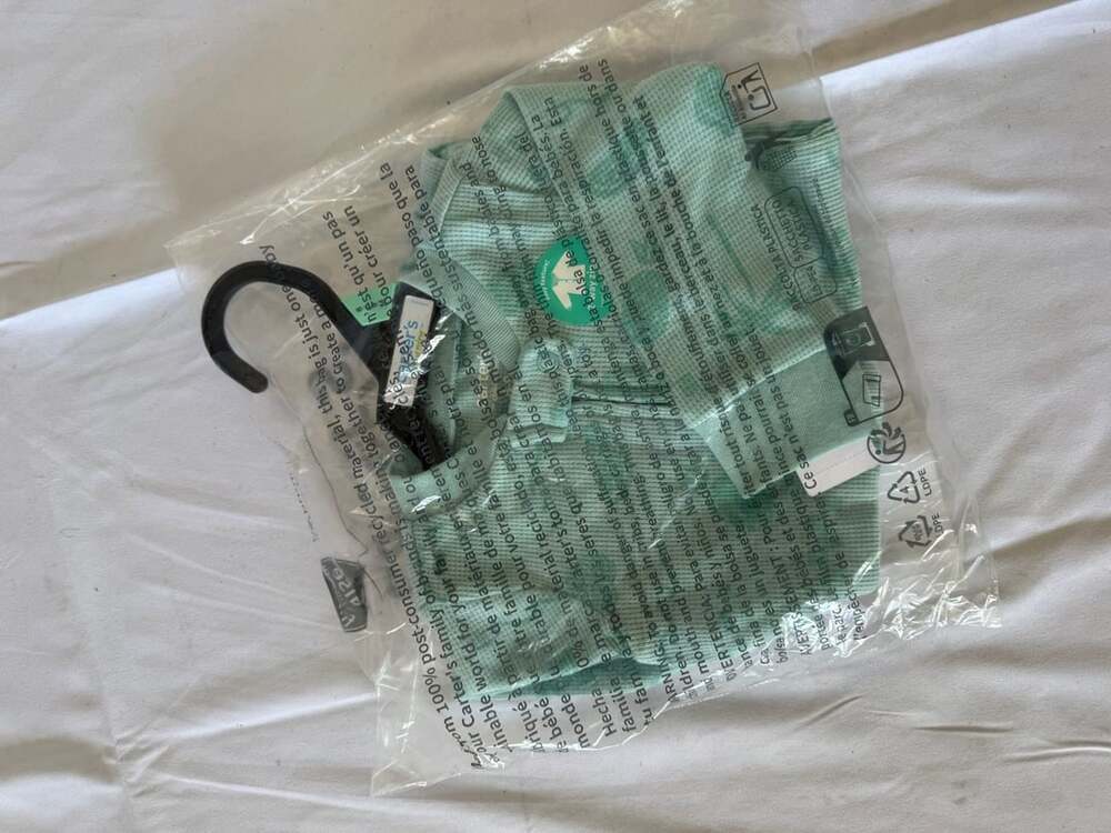 Carter's Thermal Footed One-Piece Mint Green 6-9M